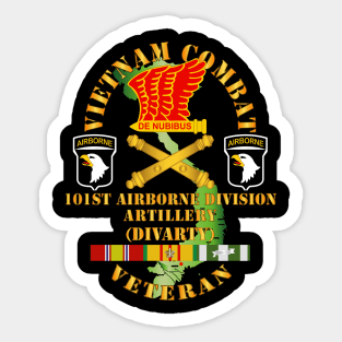 Vietnam Combat Veteran w 101st Airborne Div (DIVARTY) w DUI - VN SVC X 300 Sticker